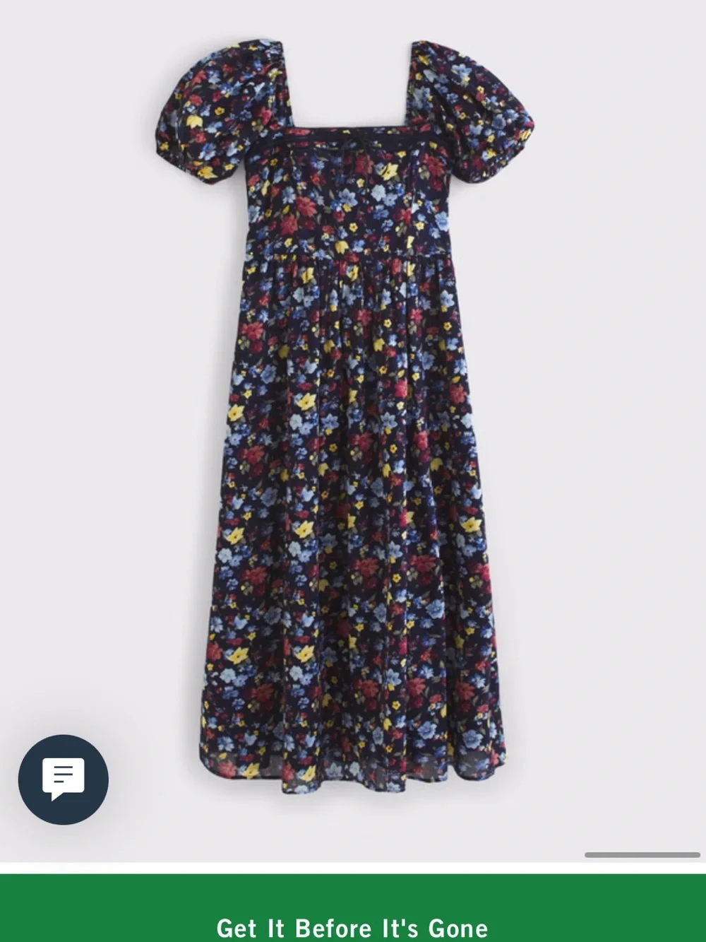 Abercrombie Emerson Puff Sleeve Midi Dress